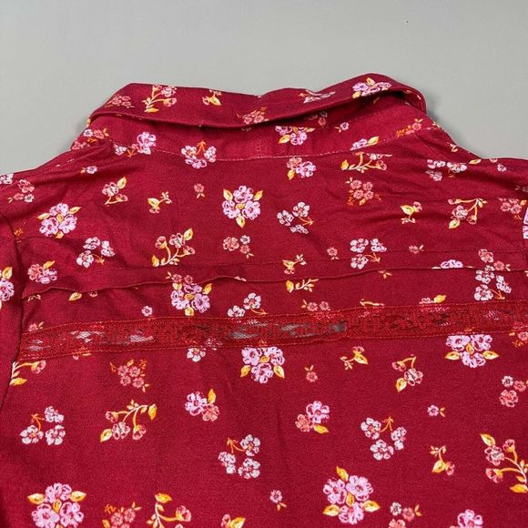 Free People Women's Pop Combo Floral Good Days Collared Mini Dress Size Large - Picture 7 of 9